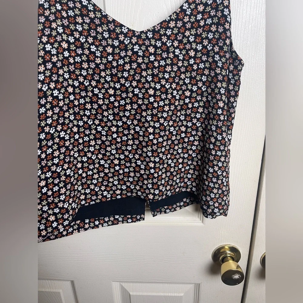 Madewell Button Down Cami Petite Blooms Size 2 #K2786 - Picture 8 of 11